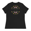 Anti-Tyranny Floral Logo | Women's Relaxed T-Shirt - Black