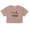 Praying For Texas | Women’s crop top - Hazy Pink