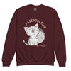 Anti - Tyranny Kitten | Kids Crewneck Sweatshirt - Maroon