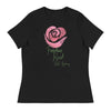 Anti - Tyranny Rose | Women's Relaxed T-Shirt - Black