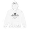 Anti - Tyranny Liberty Bell American Flag | Kids Heavy Blend Hoodie - White
