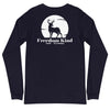 Moonlit Buck | Men's Long Sleeve Tee - Navy