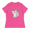 Anti - Tyranny Kitten | Women's Relaxed T-Shirt - Berry