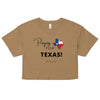 Praying For Texas | Women’s crop top - Camel
