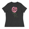 Anti - Tyranny Rose | Women's Relaxed T-Shirt - Dark Grey Heather