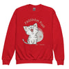 Anti - Tyranny Kitten | Kids Crewneck Sweatshirt - Red