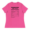 Freedom Kind Facts | Women's Relaxed T-Shirt - Berry