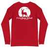 Moonlit Buck | Men's Long Sleeve Tee - Red
