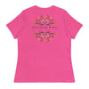 Anti-Tyranny Floral Logo | Women's Relaxed T-Shirt - Berry