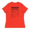 Freedom Kind Facts | Women's Relaxed T-Shirt - Poppy