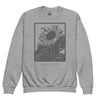 Sunflower Design | Kids Crewneck Sweatshirt - Sport Grey