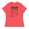 Freedom Kind Facts | Women's Relaxed T-Shirt - Heather Red