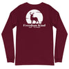 Moonlit Buck | Men's Long Sleeve Tee - Maroon