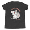 Anti - Tyranny Kitten | Kids Short Sleeve T-Shirt - Dark Grey Heather