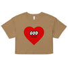 Love God | Women’s crop top - Camel