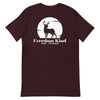 Moonlit Buck | Men's T-shirt - Oxblood Black