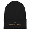Golden Cross Freedom-Kind | Cuffed Beanie - Black