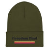Anti-Tyranny Sunset Banner | Cuffed Beanie - Olive