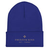 Golden Cross Freedom-Kind | Cuffed Beanie - Royal
