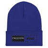 Black and White Logo Freedom Kind | Cuffed Beanie - Royal