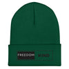 Black and White Logo Freedom Kind | Cuffed Beanie - Spruce
