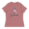 Woman Not Egg Carrier | Women's Relaxed T-Shirt - Heather Mauve