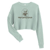 Anti-Tyranny Bouquet | Women's Crop Sweatshirt - Dusty Blue