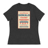 Vote Donald Trump For President 2024 'He's Built Different' | Women's Relaxed T-Shirt - Dark Grey Heather