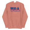 U.S.A | Women's Hoodie - Dusty Rose