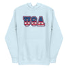 U.S.A | Women's Hoodie - Sky Blue
