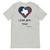 Blue Heart I Stand With Texas | Men's T-shirt T-shirt - Athletic Heather