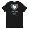 Blue Heart I Stand With Texas | Men's T-shirt T-shirt - Black
