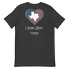 Blue Heart I Stand With Texas | Men's T-shirt T-shirt - Dark Grey Heather