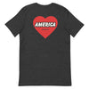 Red Heart America | Men's T-shirt - Dark Grey Heather