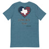 Blue Heart I Stand With Texas | Men's T-shirt T-shirt - Heather Deep Teal