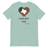 Green Heart We Stand With Texas | Men's T-shirt - Heather Prism Dusty Blue
