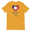 Red Heart We Stand Texas | Men's T-shirt - Mustard