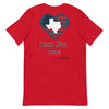 Blue Heart I Stand With Texas | Men's T-shirt T-shirt - Red