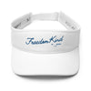 Freedom Kind Blue Font | Visor - White