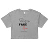 Stop Listening To Fake News | Women’s crop top - Athletic Heather
