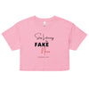 Stop Listening To Fake News | Women’s crop top - Bubblegum