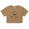 Don't Ness with My Kids 01 | Women’s crop top - Camel