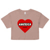 Love America | Women’s crop top - Hazy Pink