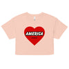 Love America | Women’s crop top - Pale Pink