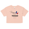 Praying For Texas | Women’s crop top - Pale Pink
