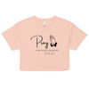 Pray For Our Country 01 | Women’s crop top - Pale Pink
