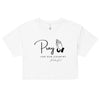 Pray For Our Country 01 | Women’s crop top - White