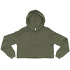 1776 Simple Flower | Women's Crop Hoodie - Military Green