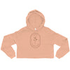 1776 Simple Flower | Women's Crop Hoodie - Peach
