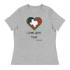 Green Heart I Stand With Texas | Women's Relaxed T-Shirt - Athletic Heather